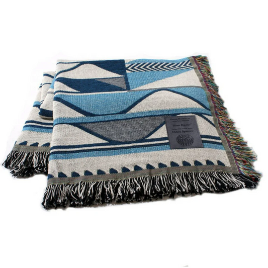 River Ripples Cotton Throw by The Sparrow Sisters
