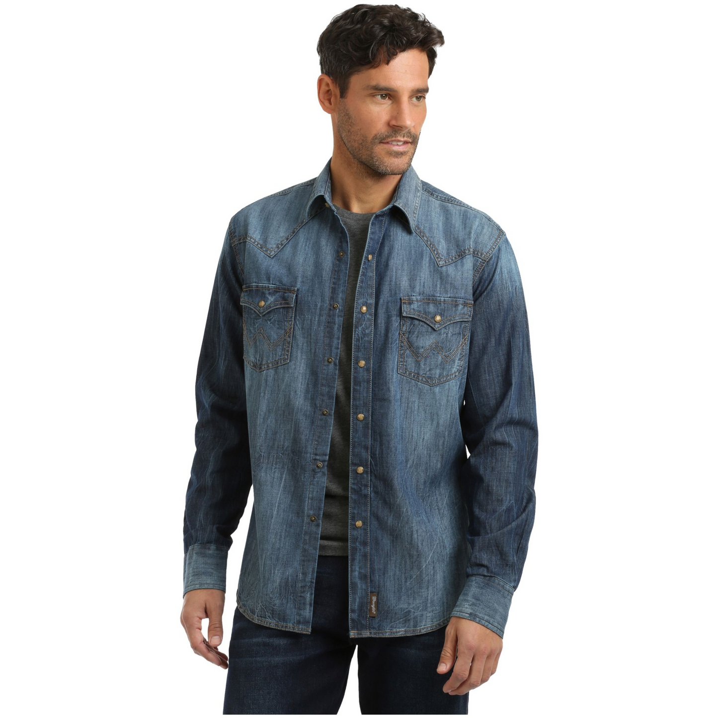 Wrangler® Retro Men’s slim fit Denim Shirt