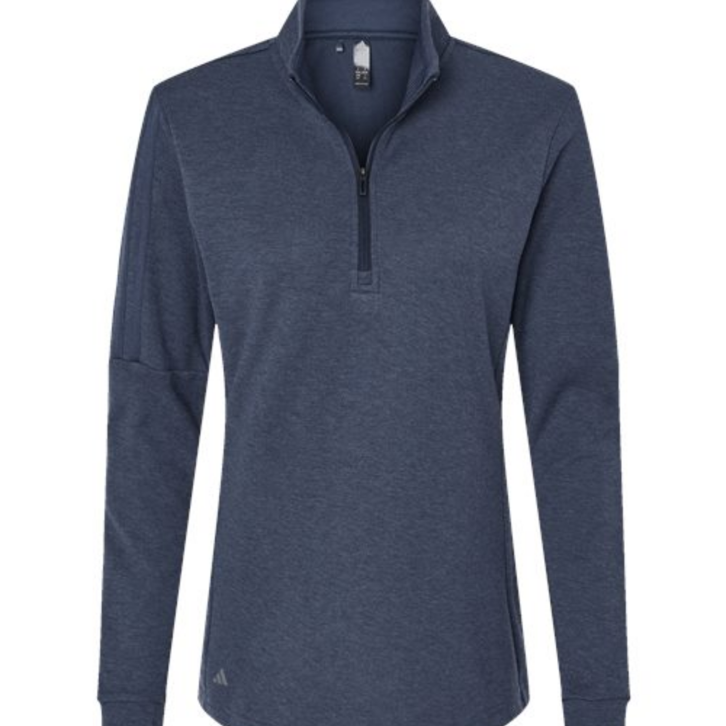 A555 - Adidas Women's 3-Stripes Quarter-Zip Sweater