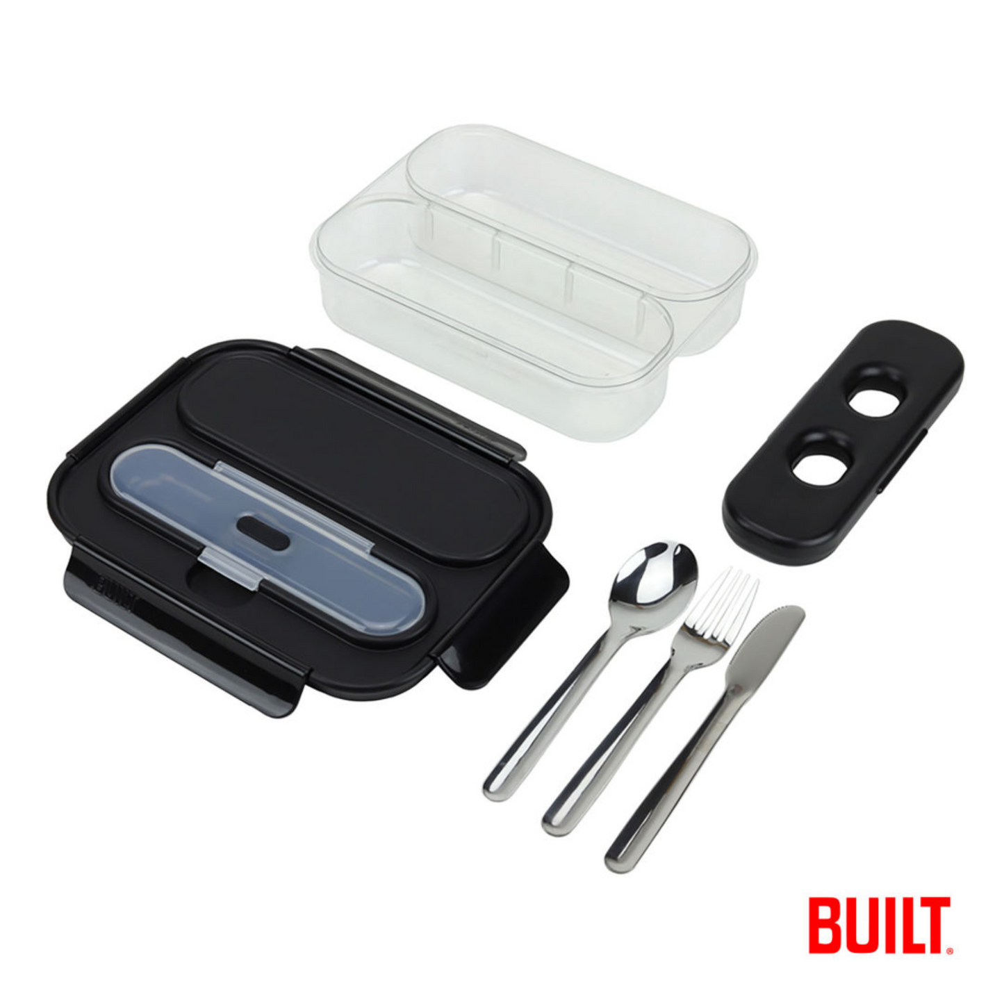 BUILT® 2 Compartment Bento Lunch Box w/Ice Pack