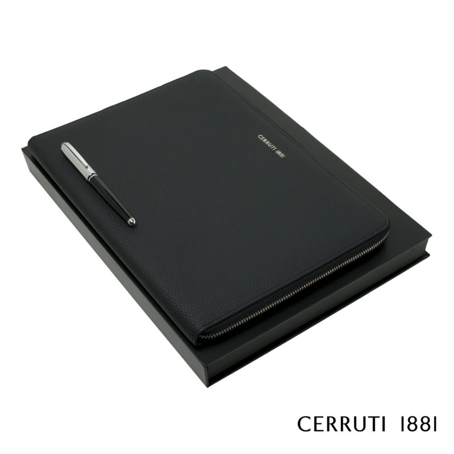 Cerruti 1881® Miles Fountain Pen & Hamilton A4 Folder Gift Set