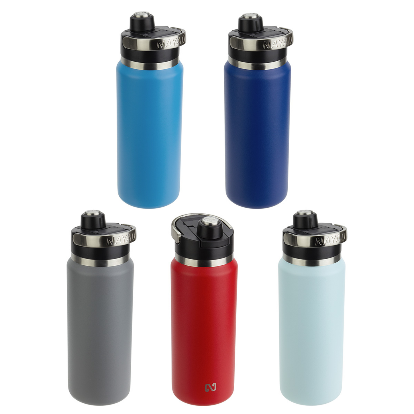 NAYAD® Traveler 26 oz Stainless Double-wall Bottle with Twist-Top Spout