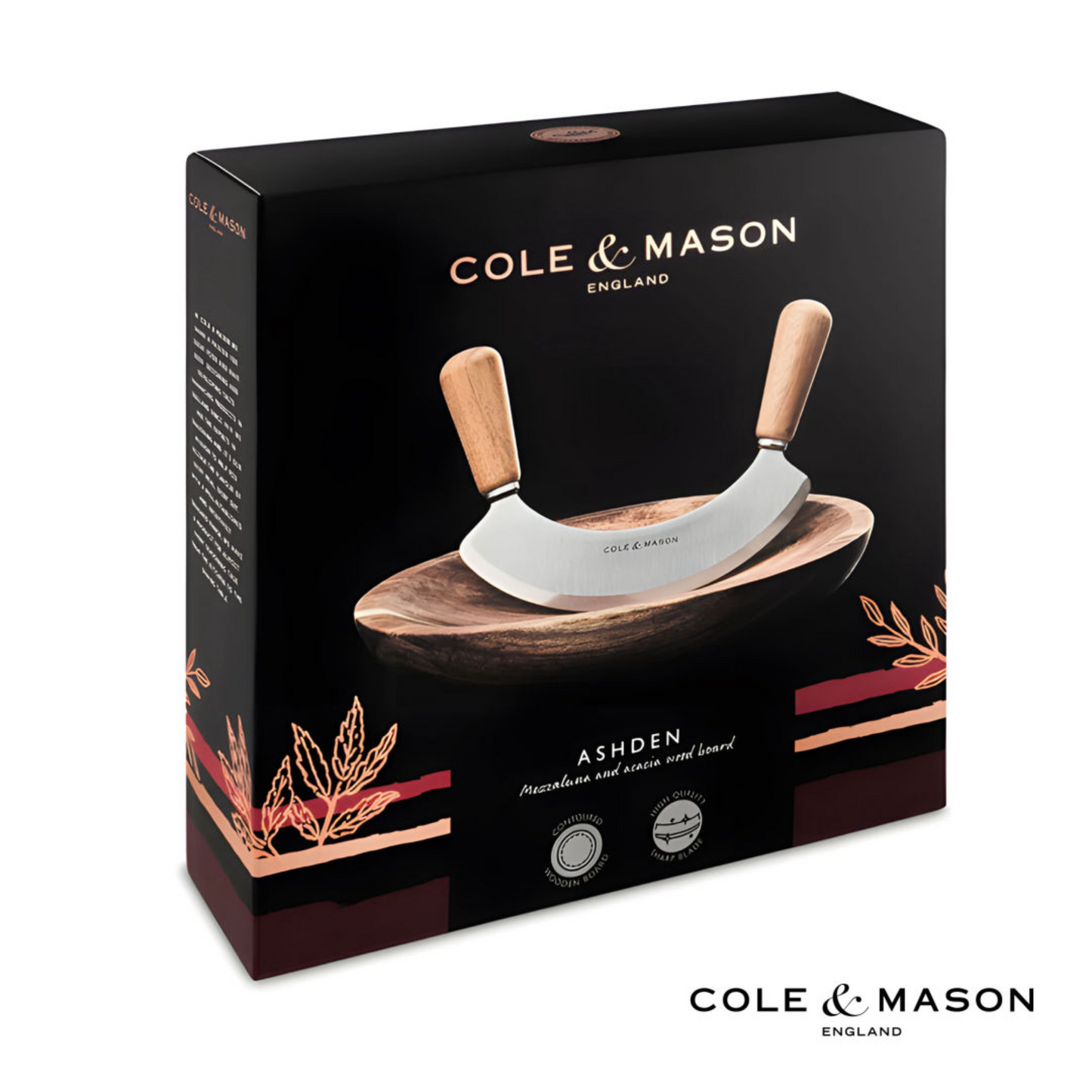 Cole & Mason™ Ashden Herb Mezzaluna w/Chopping Board