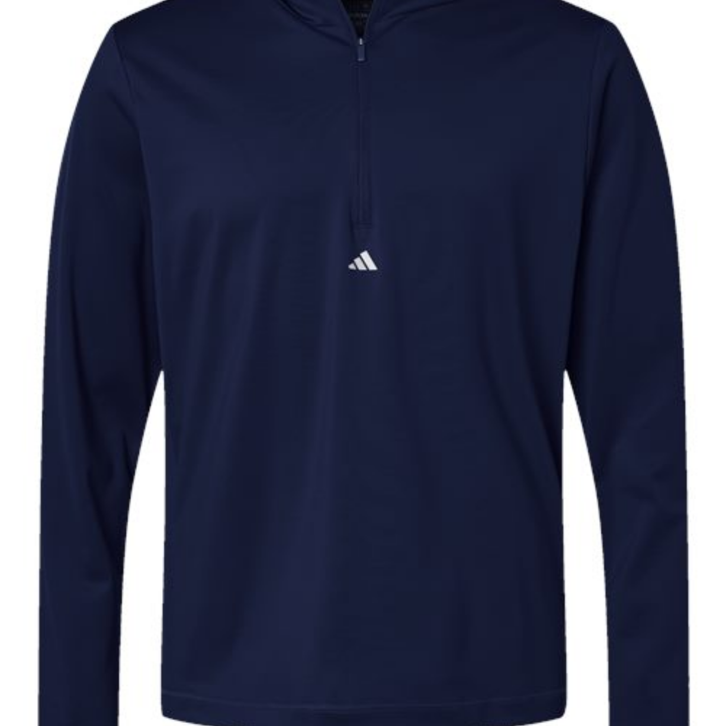 A596 - Adidas Lightweight Performance Quarter-Zip Hooded Pullover