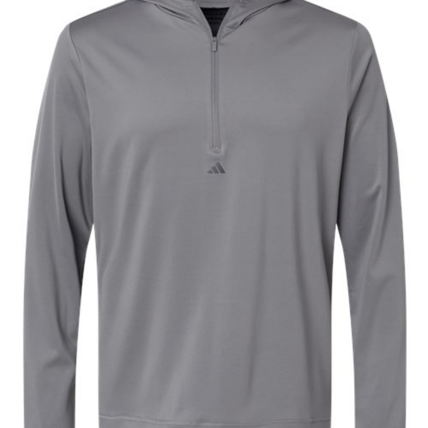 A596 - Adidas Lightweight Performance Quarter-Zip Hooded Pullover