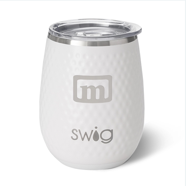 14 Oz. Swig Life Golf Stainless Steel Stemless Wine Tumbler