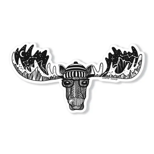 Moose Head Sticker