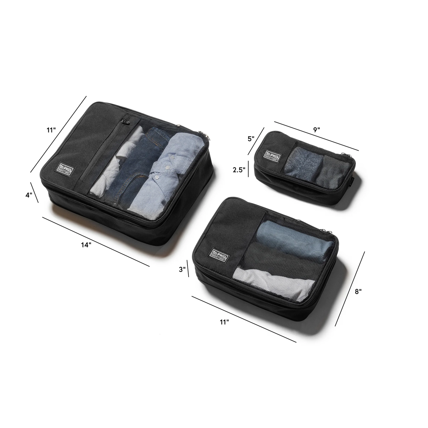 PKG UNION Compression packing cubes - 3 pack