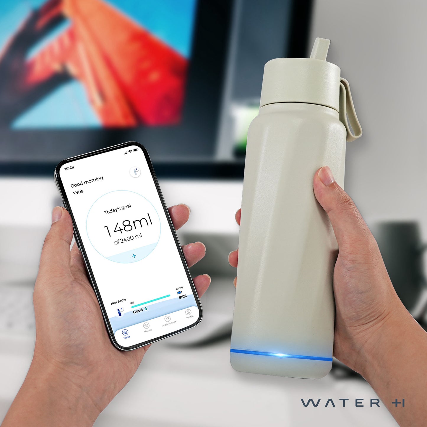 Water H® VITA Flip Lid Smart Bottle