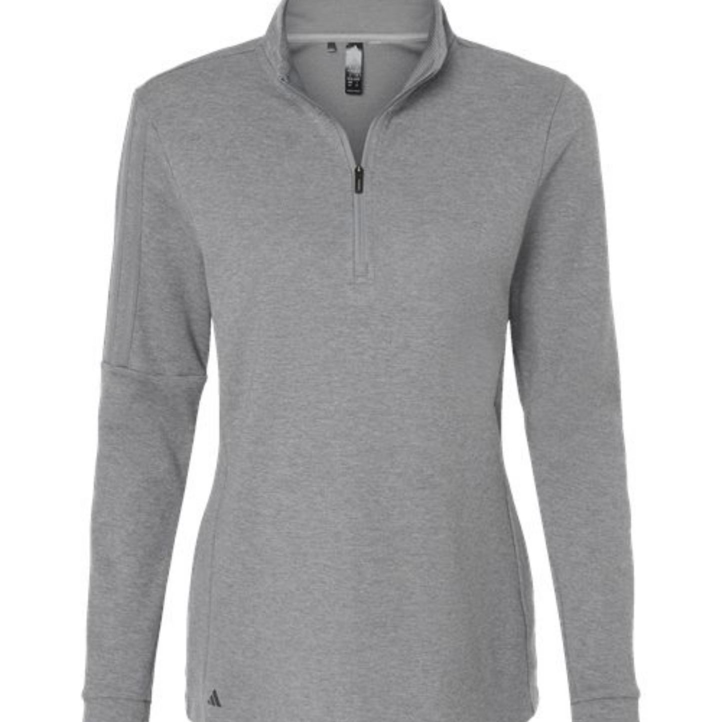 A555 - Adidas Women's 3-Stripes Quarter-Zip Sweater