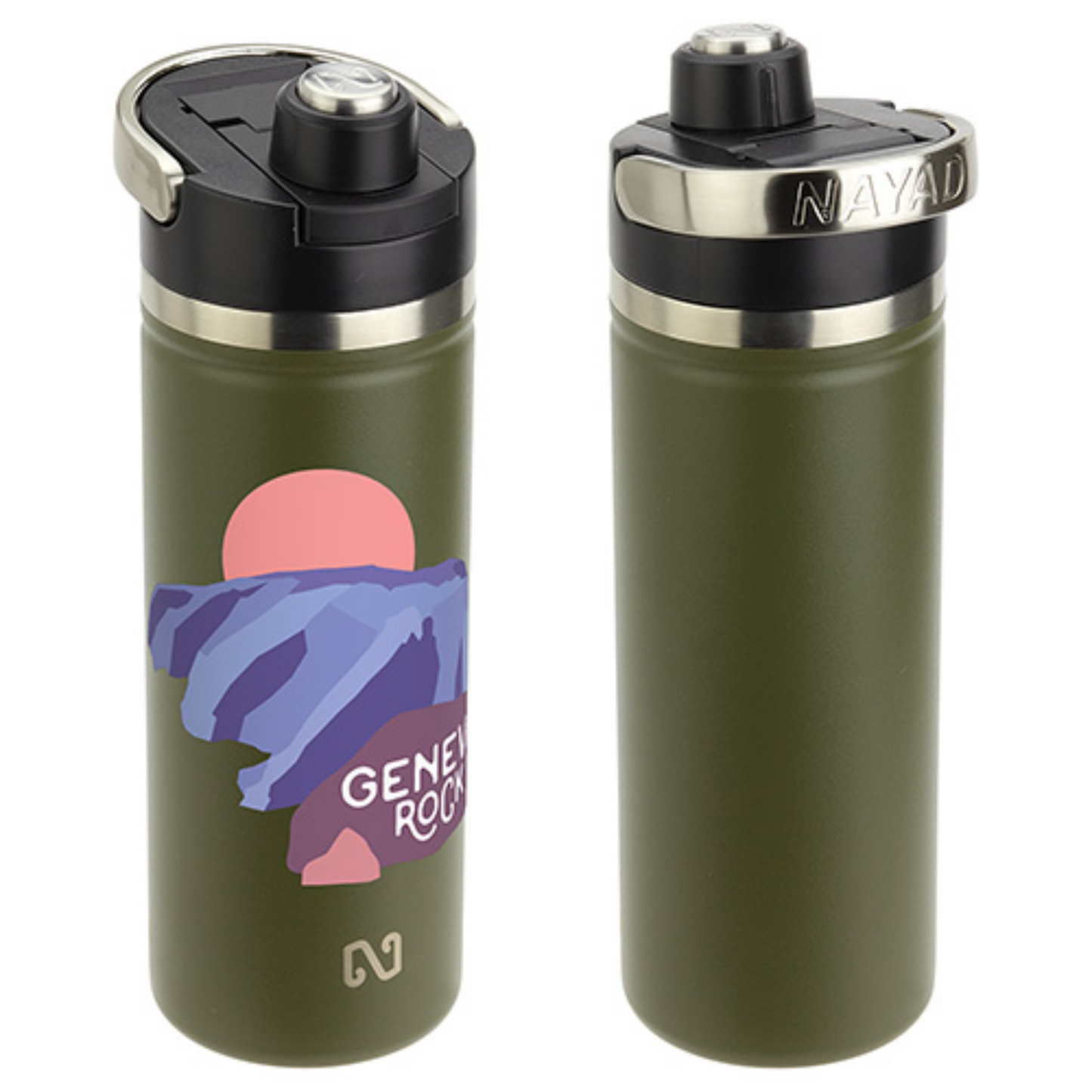 NAYAD® Traveler 18 oz Stainless Double-wall Bottle with Twist-Top Spout