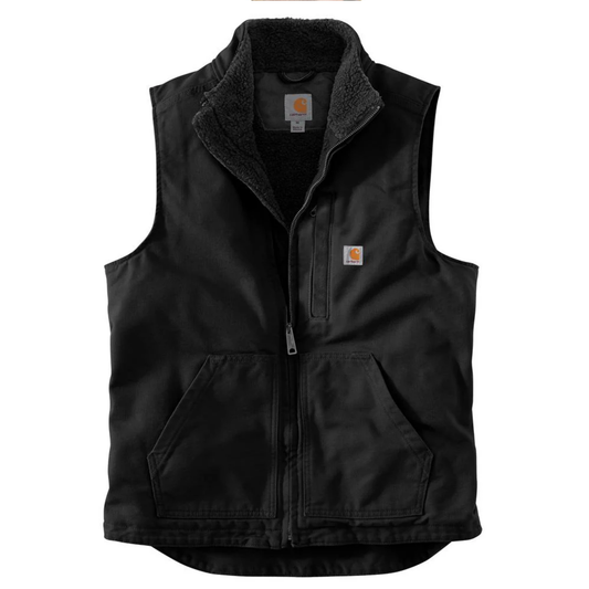 104277- Carhartt Washed Duck Sherpa Lined Mock Neck Vest