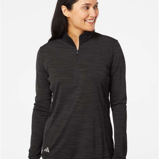 A476 - Adidas Women's Lightweight Mélange Quarter-Zip Pullover