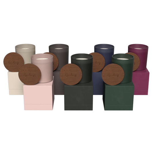 LF101  - Summit Glass Candle with Acacia Wood Lid