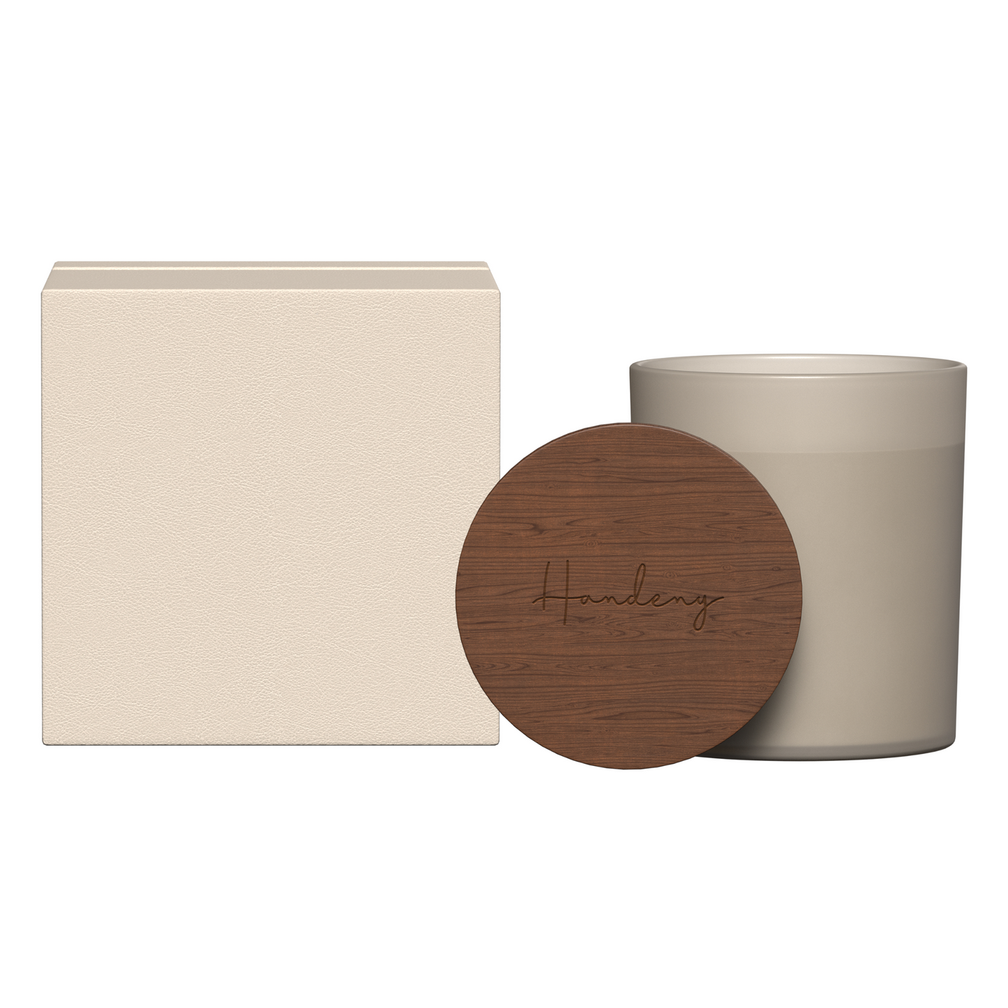 LF101  - Summit Glass Candle with Acacia Wood Lid