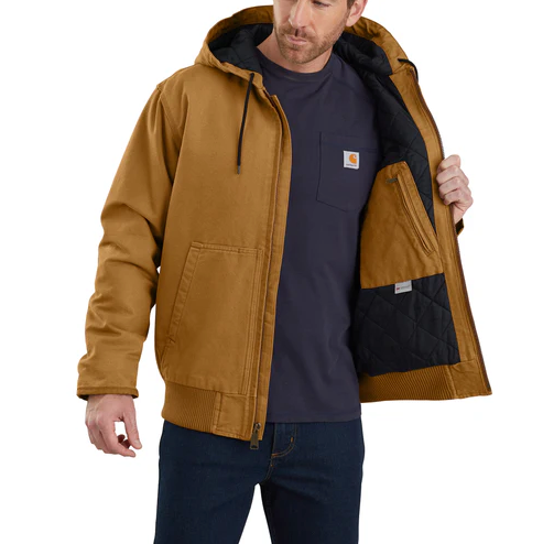 Carhartt Loose Fit Washed Duck Quilt Lined Active Jac