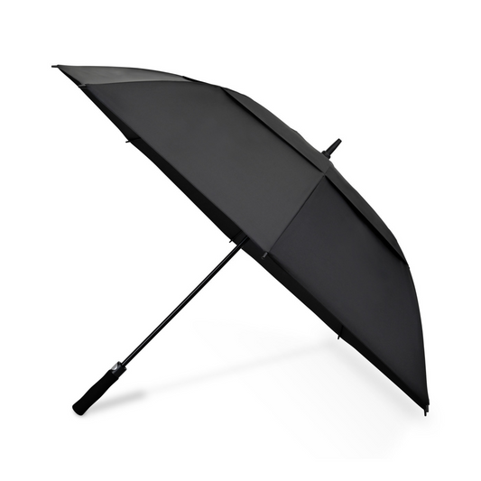 Elements 60" Recycled Auto Open Double Canopy Golf Umbrella