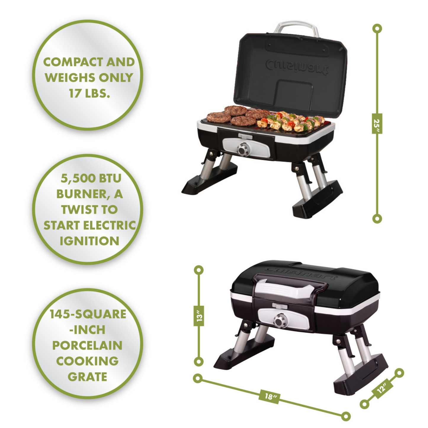 Cuisinart Outdoors® Petite Gourmet Portable Gas Grill