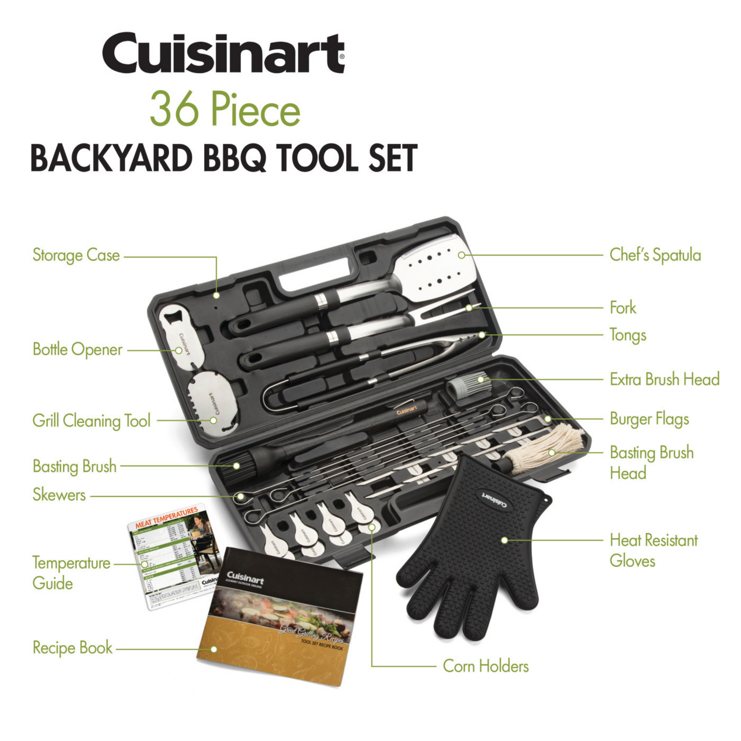 Cuisinart Outdoors® 36 Piece Backyard BBQ Tool Set